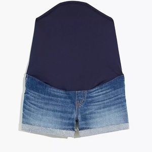 Madewell maternity over the belly denim shorts
